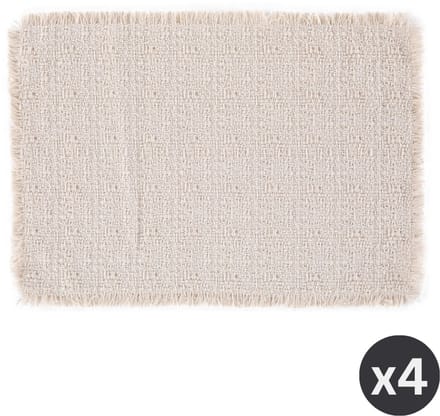 Tiseco - Placemat LINA - SET/4 - boho - stof - 33x45 cm, naturel