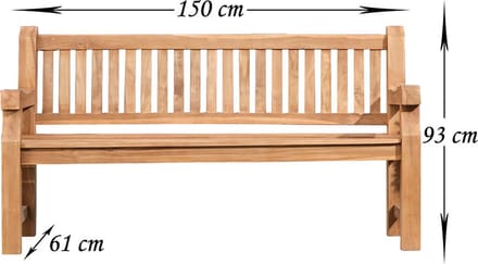 CLP Jackson - Tuinbank - Teakhout teak 150 cm