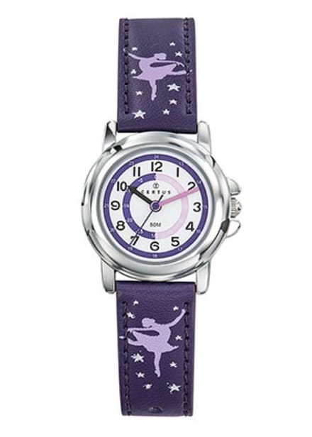 Certus-Kinderhorloge-Paars lederen band-Danseres band.