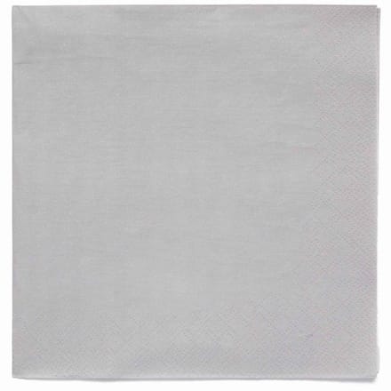 20 zilveren eco servetten 33cm