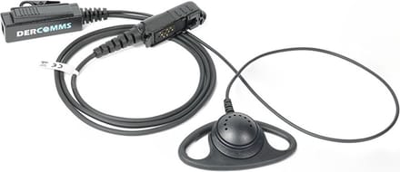 DerComms® D shape oortje voor Motorola portofoons DP2400 (E), DP2600 (E), DP3441 (E), MTP3250, XPR3300, P6620, MotoTRBO R5