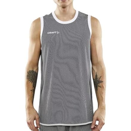 Craft Progress Reversible Basket Singlet M 1911109 - Black/White - S