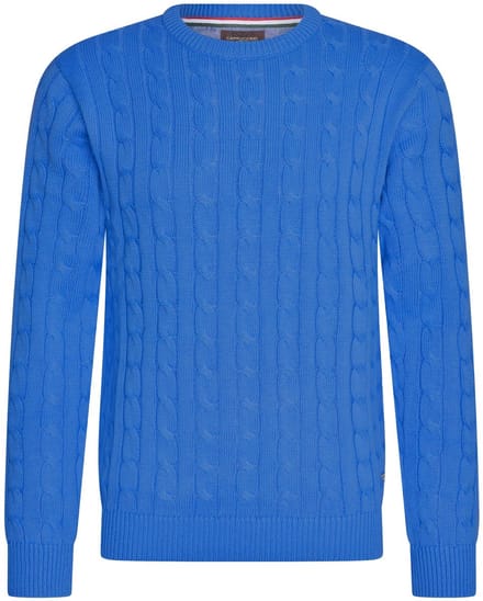 Cappuccino Italia - Heren Trui Adria Kabel - Blauw - Maat L