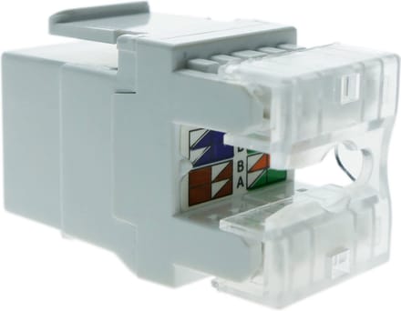 BeMatik - Keystone RJ45 vrouwelijk naar TB110 Cat.6 UTP wit