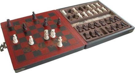 Schaakspel Terracotta Army - Mini Zwart