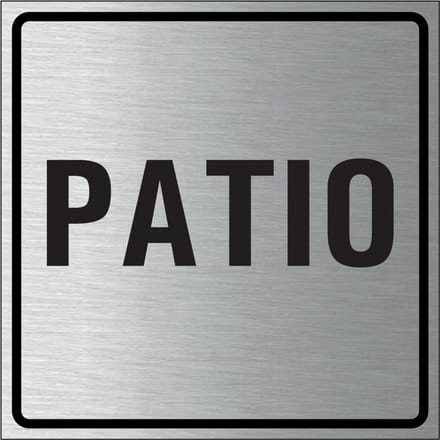 Patio bordje, geborsteld aluminium 100 x 100 mm
