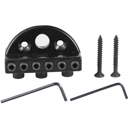 6-snarige Headless Elektrische Gitaar String Locking Nut Set met 2 Sleutels 2 Schroeven Zwart black