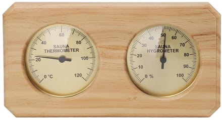 Cosensi - Gouden Houten 2-in-1 Saunathermometer en Hygrometer