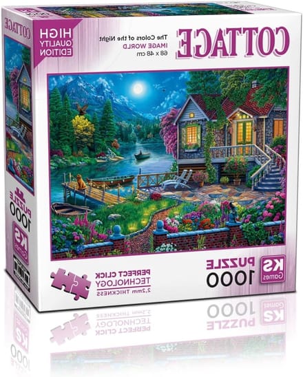 Puzzel 1000 Stukjes - Legpuzzel - Ontspanning Thuis - Perfect Click Technologie - 48 x 68 cm - Kleurloos