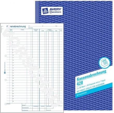 Avery 428 - Blue - White - Yellow - Paper - 210 mm - 297 mm