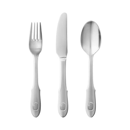 Georg Jensen Ontbijtset Elephant Junior Rvs Zilver 3-delig