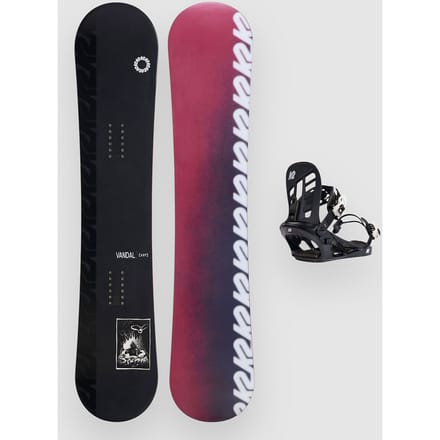 K2 Vandal + YOU+H black M 2026 Kids Snowboard Set patroon
