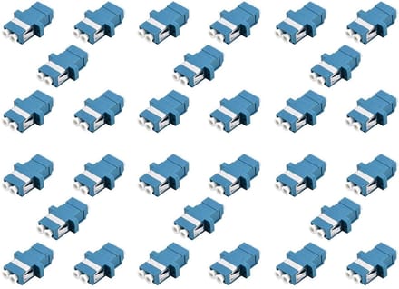 Glasvezel Optiek Adapter - LC Koppeling - Netwerk Verbinding - Duplex Single Mode - 30 Stuks - Blauw