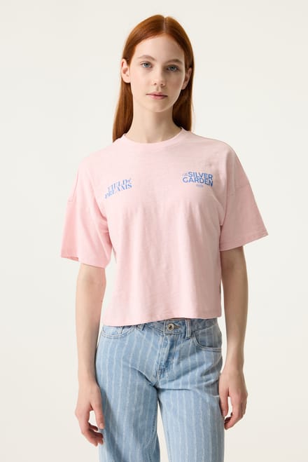 T-shirt met opdruk op de borst meisje Garcia