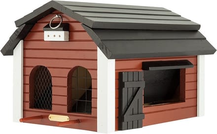 Wildlife Garden Foderlada - Vogelvoederhuisje - Rood - 32 cm x 25 cm x 21,5 cm