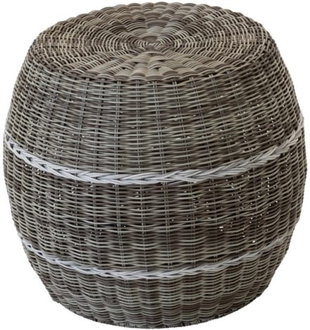 Les - Laos poef wicker ø46x40cm - beige