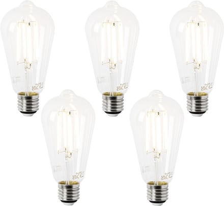 LUEDD Set van 5 E27 LED lamp ST64 helder 2,2W 470 lm 2700K