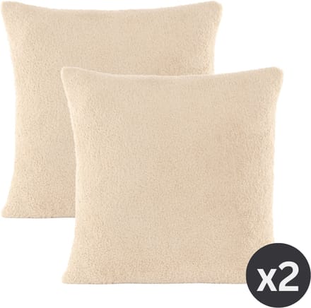Tiseco - Kussen COCOON (gevuld) - SET/2 - Half fleece - 45x45 cm, beige