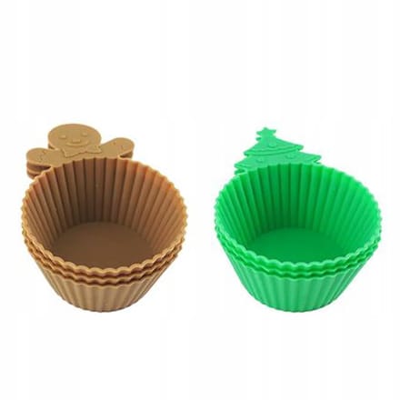 Altom Design Siliconen Muffinvormen Kerst 6 stuks