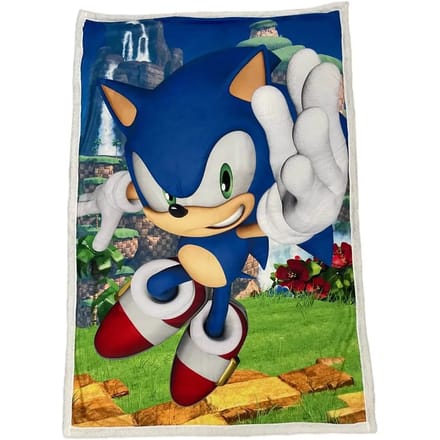 Sherpa-deken voor kinderen Homadict Sonic Character