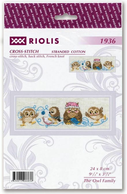 RIOLIS The Owl Family borduren (pakket)