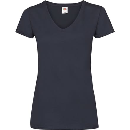 Fruit of the Loom Dames/Dames Valueweight V Hals T-shirt (Deep Navy)