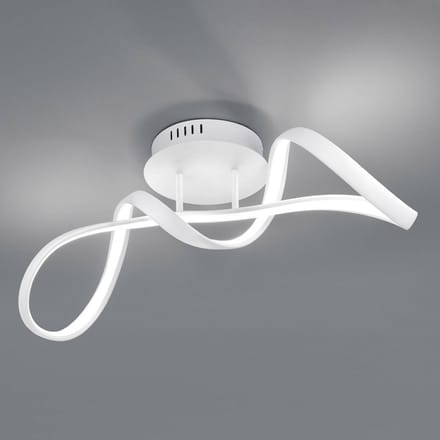 Reality Leuchten LED plafondlamp Perugia met switch-dimmer, wit