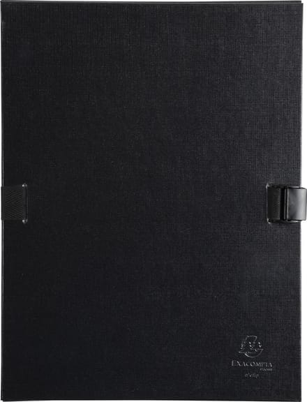 Exacompta 10x N'CLIP® Map uitrekbare rug en klep - Zwart - 21501E