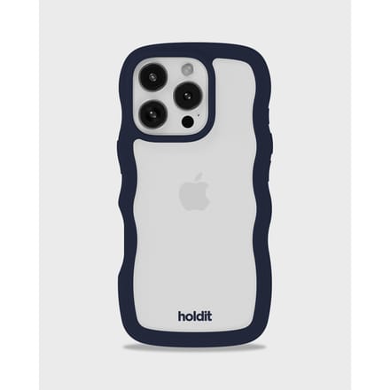 Phone Case Wavy Midnight Blue/Transparent iPhone 16 Pro