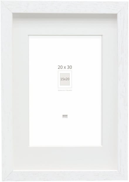 Deknudt Frames Fotolijst - wit met passe-partout - 15x20 / 20x30 cm