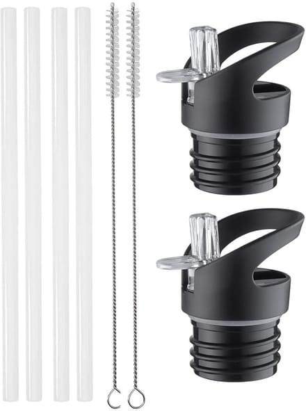 Dailygoody - Set van 2 Vervangende Rietjes met Hoed voor Hydro