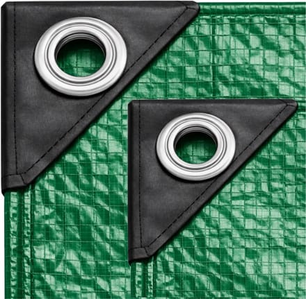 Waterdicht Multifunctioneel Zeil met Oogjes 6 x 10 Meter Groen Zwaar (150 g/m²)