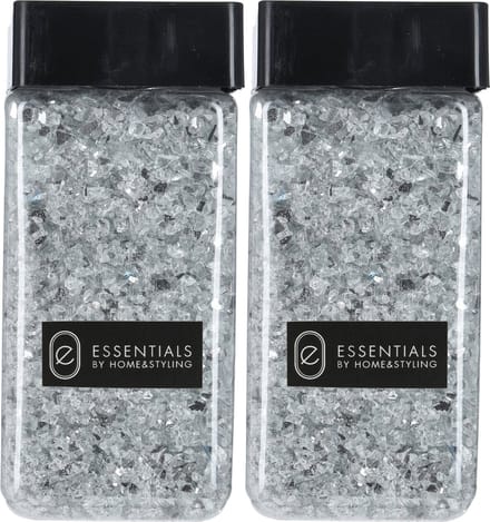 Decoratie steentjes/hobby steentjes - Zilver - 1100 ml - 2/4 mm