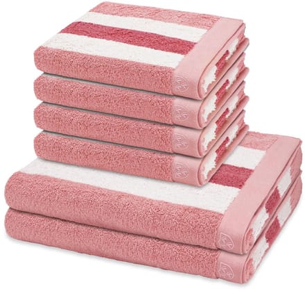 Ross Sonstiges 4 X handdoek 2 X douchehanddoek - in set 6 pack Doubleface Stripes