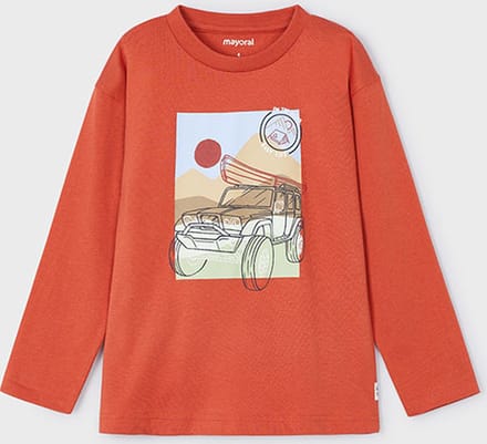 MAYORAL - T-shirt - Maat 134 - Jongens - Oranje -