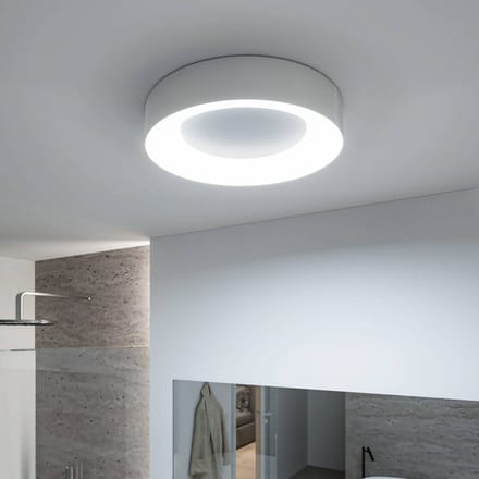 Paulmann HomeSpa Casca LED plafondlamp Ø40cm, wit/aluminium, IP44