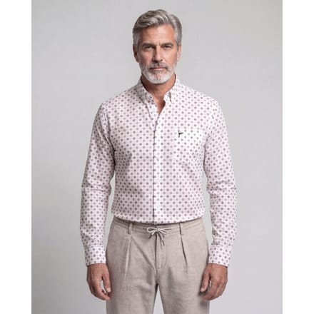 Campbell Casual Overhemd Bruin Heren