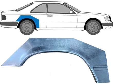 Reparatiepaneel achterspatbord voor Mercedes E-Class W124 1984-1996 / Rechts