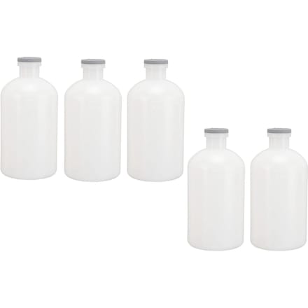 5 stuks Veterinaire Spuiten Flessen 100ml PP Herbruikbaar Vee Dier Injectie Flessen white