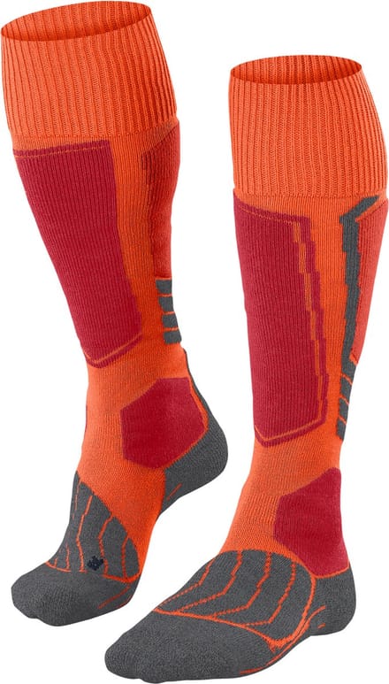 FALKE SK1 warm dik wol functioneel materiaal skisokken heren orange - maat 39-41