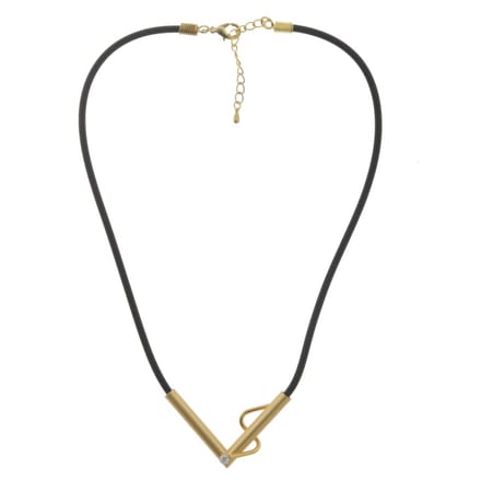 Behave - Ketting - Dames - Zwart - Goud kleur - V Hanger - 40 cm