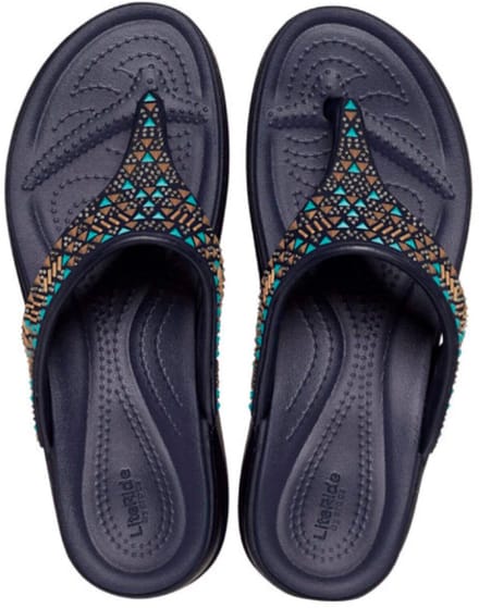 Crocs Boca Medallion Flip Deep Navy Maat 34/35 US/5