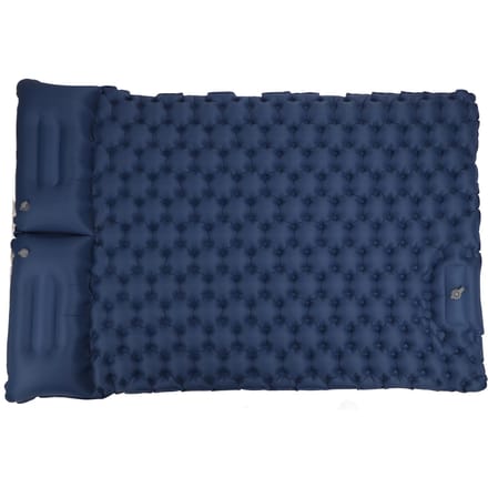 Dubbele opblaasbare kampeerslaapmat met kussen, ergonomisch ontwerp, waterdichte nylon kampeermat blue