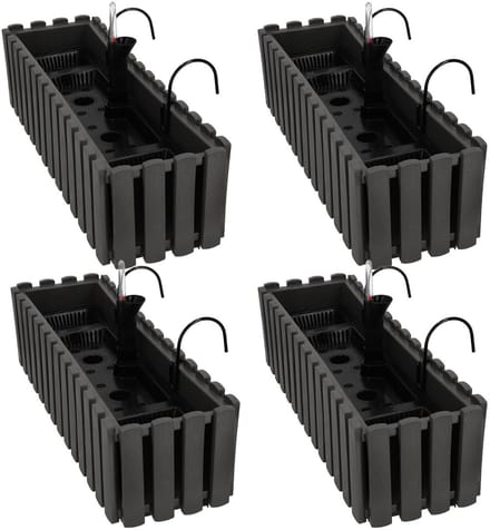 KADAX - Balkon Bloembak - Grijs - 60cm - Set van 4