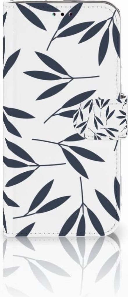 Samsung Galaxy A40 Hoesje Leaves Blue