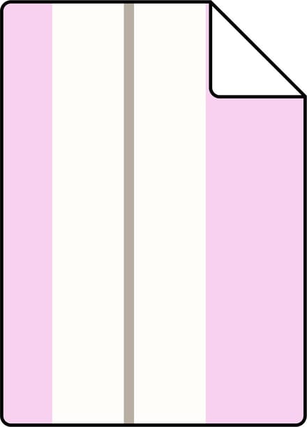 Proefstaal ESTAhome behang strepen roze en bruin - 26.5 x 21 cm - 136412-S