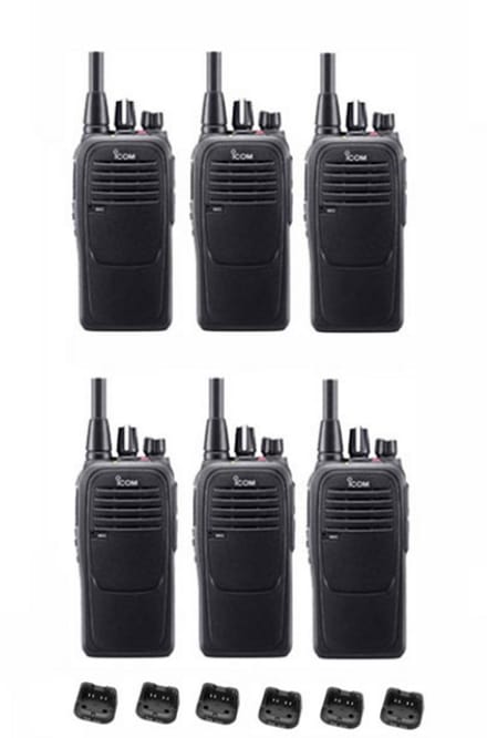 Set van 6 Icom IC-F29SR2 UHF PMR446 IP67 Waterdicht