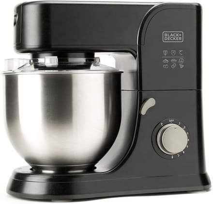 BLACK+DECKER - Keukenmachine 1000W - Keukenrobot - Foodprocessor - Keukenmixer RVS - 5.2L - Zwart