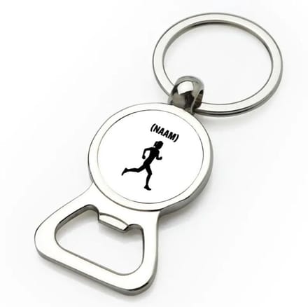 Akyol - hardloop met eigen naam flesopener - Hardlopen - hardloopster - sport - 9 bij 3 cm