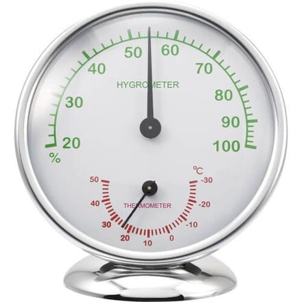 Renkforce 6510 Alu 6510 Alu Thermo- en hygrometer Aluminium